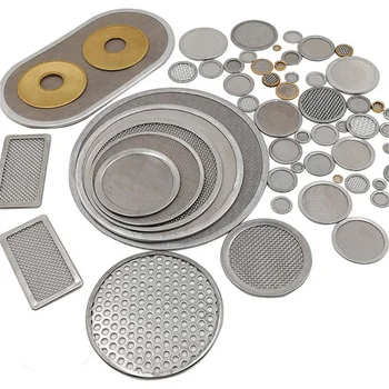 Stainless Steel 304 Etched Coffee Filter Wrapped Edge Spot Welded Filter Disc