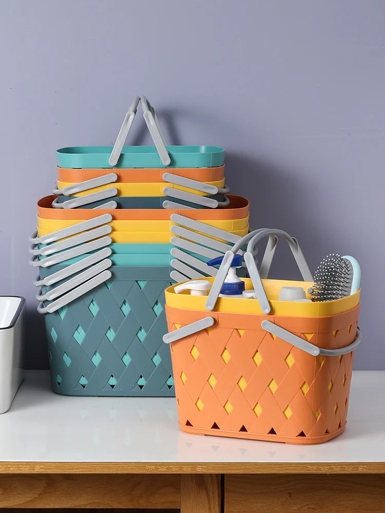 Корзина для белья органайзер грязной одежды пластиковая корзина хранения корзины из полиэтилена с ручкой в ванной