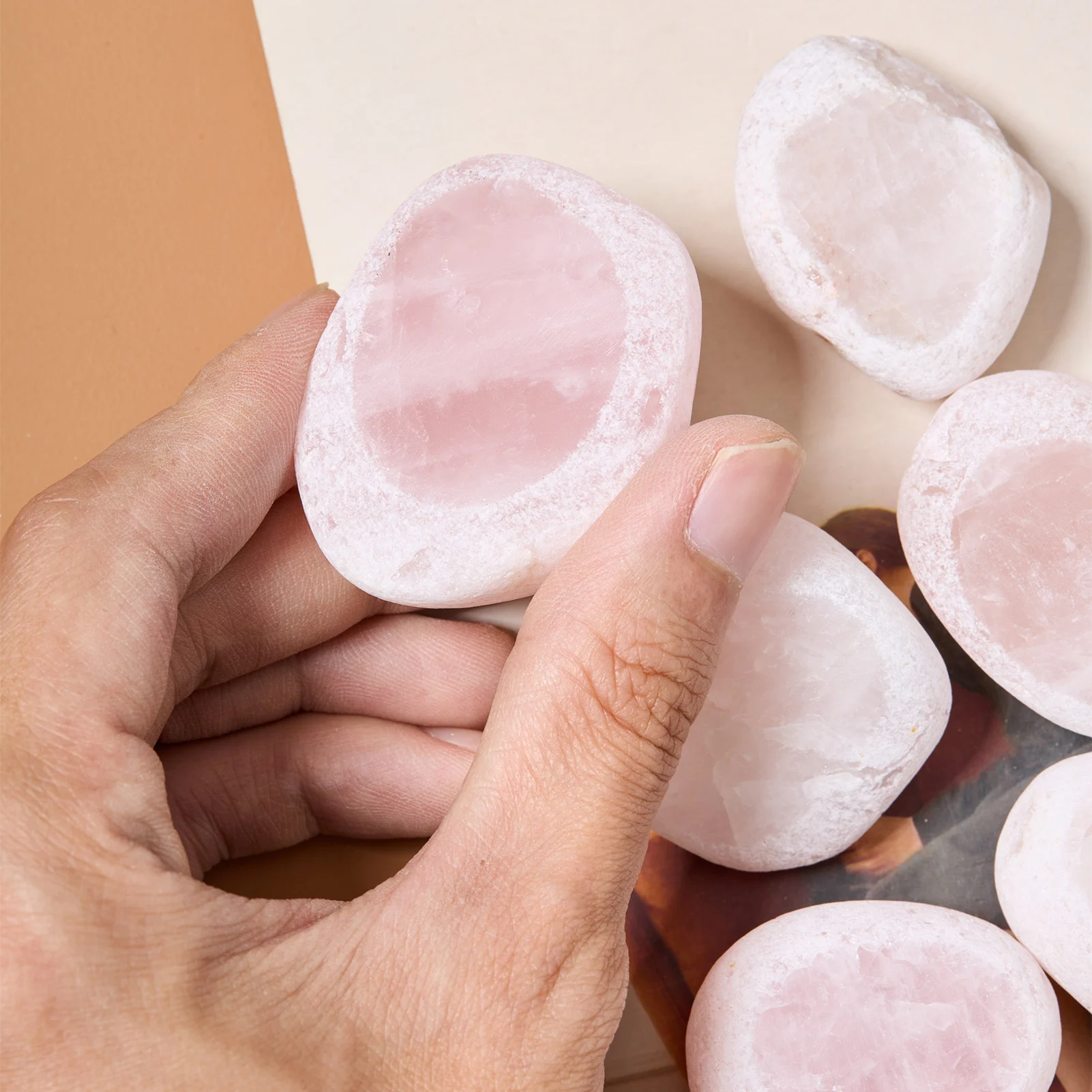 Cross-cut Amethyst Crystal Ema Eggs For Natural Decoration, Oem