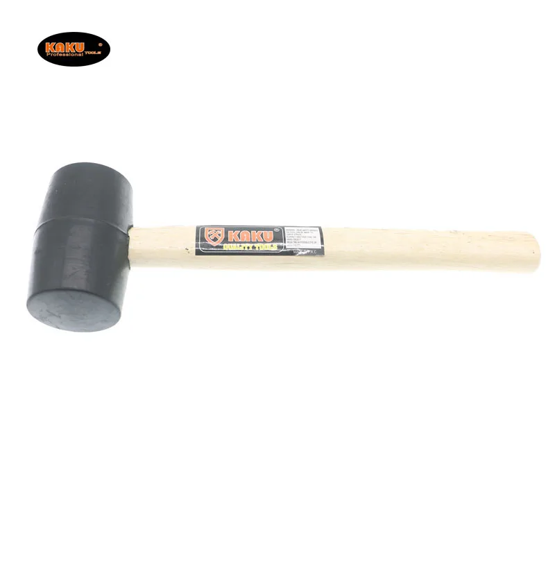 Kaku Wholesale Lightweight Durable 3001000g Black Rubber Mallet Wood