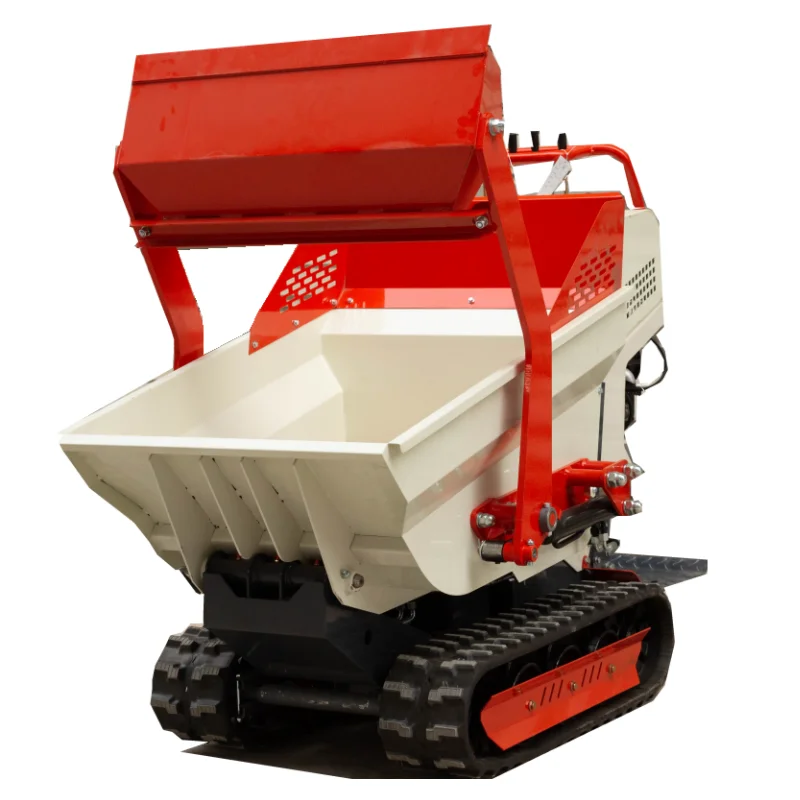 Gasoline  crawler Lift loader shandong mini skid steer crawler mini dumper small household machinery with cheap price