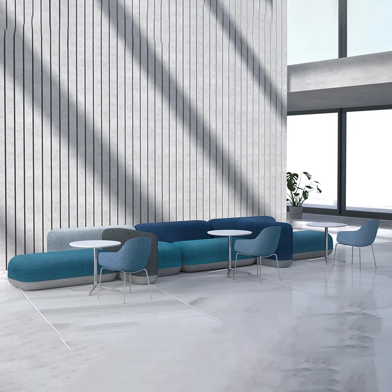 Luxury Four Optional Materials Modular Room Furniture Reception Guest Office Sofa Set