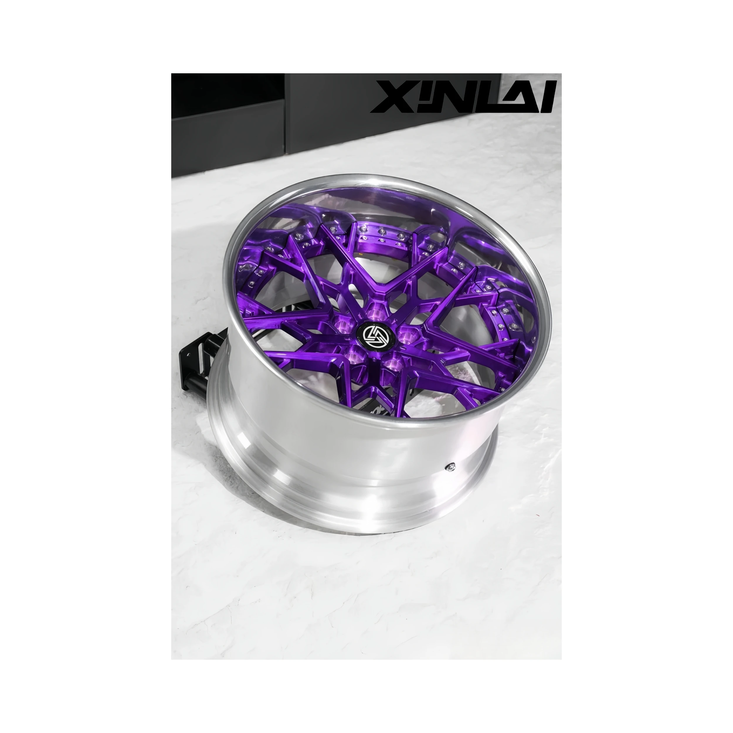 XINL Brushed Deep Concave Sliver Color 2-piece Forged Wheels Customer Color 5x114.3 18 19 20 21 22inch for Racing Car - Image 4