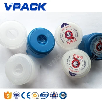 55mm lids for 3gallon 5 gallon water bottle Food Grade certificate labeling machine for dustproof cap sticker round cover paster