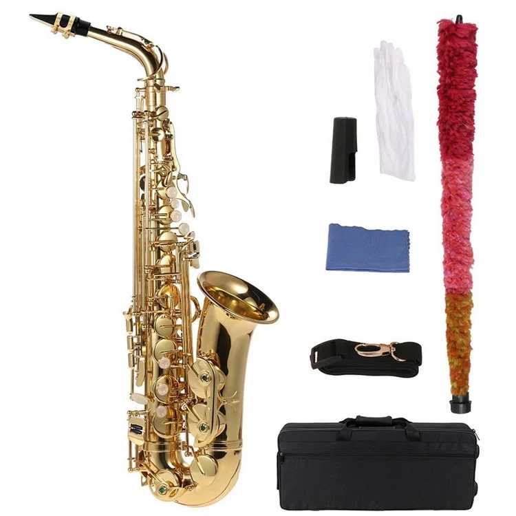 E Flat on Saxophone - Eb Alto Saxophone Brass Lacquered Gold