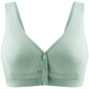 New Model Customized Solid Color Underwire-Free Detachable Strap Bra Oversized Bra