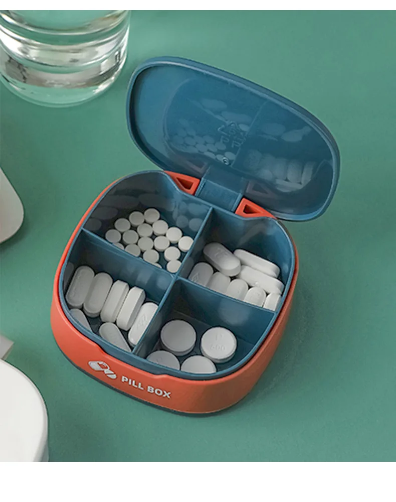 Portable small medicine box Household items travel medicine box Silicone mini sealed medicine storage box manufacture