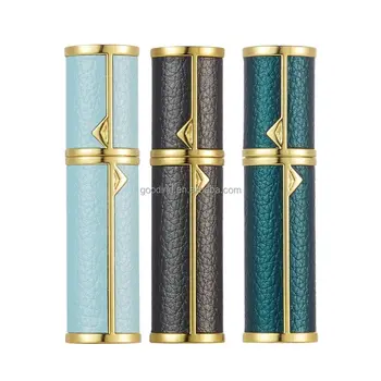 Cosmetic Packaging Leather Perfume Atomizer Bottle 5ml Refillable Pocket Sized Mini Travel Perfume Atomiser