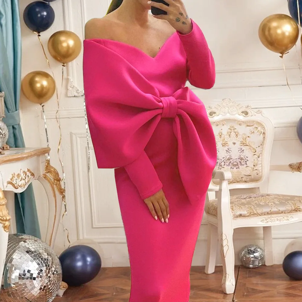 Birthday Dresses Women Lady Elegant Party Luxurious off Shoulder Evening  Dresses 2023 Ladies Dinner Dress Bodycon