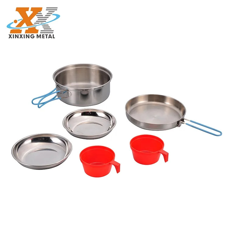 Hot Selling Camping Cookware Set Mess Kit Pots Pan Camping Cooking Set Pots