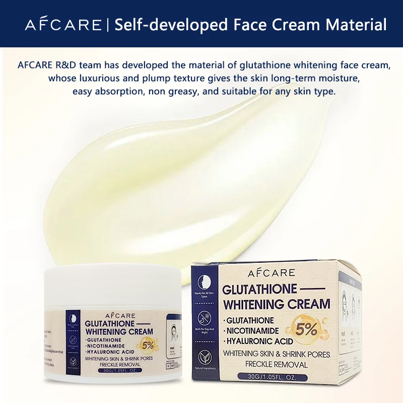 Korean Facial All Cream Cruelty-free Antioxidant Moisturizing & Glutathione  & Vitamin C Whitening Cream for Face and Body