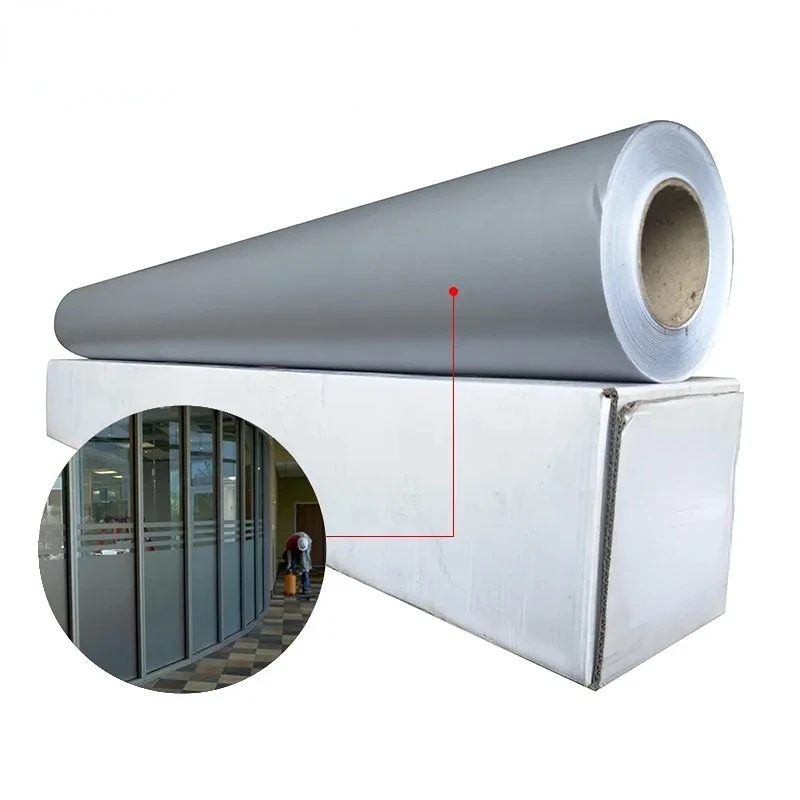 Professional Decorative PVC & PET Window Glass Gradient Frosted Film Self-Adhesive Office Building Decorative Films