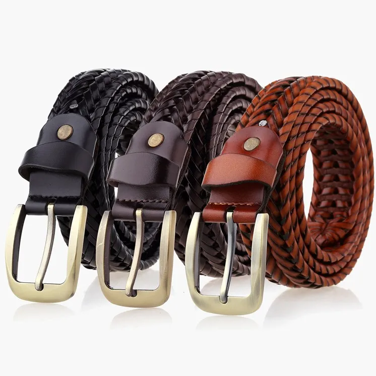 Manille Belt / braided leather - Natural Beige