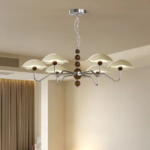 JACKSUN Cream-Colored French Vintage-Inspired Creative Living Room Chandelier Luxury Dining Bedroom Study Pendant Light