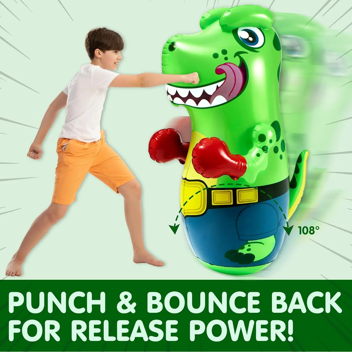 Bop Bag Whoobli Ninja Inflatable Punching Bag For Kids 47