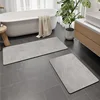 Alfombra de baño de forro polar arcoíris - Gris minimalista
