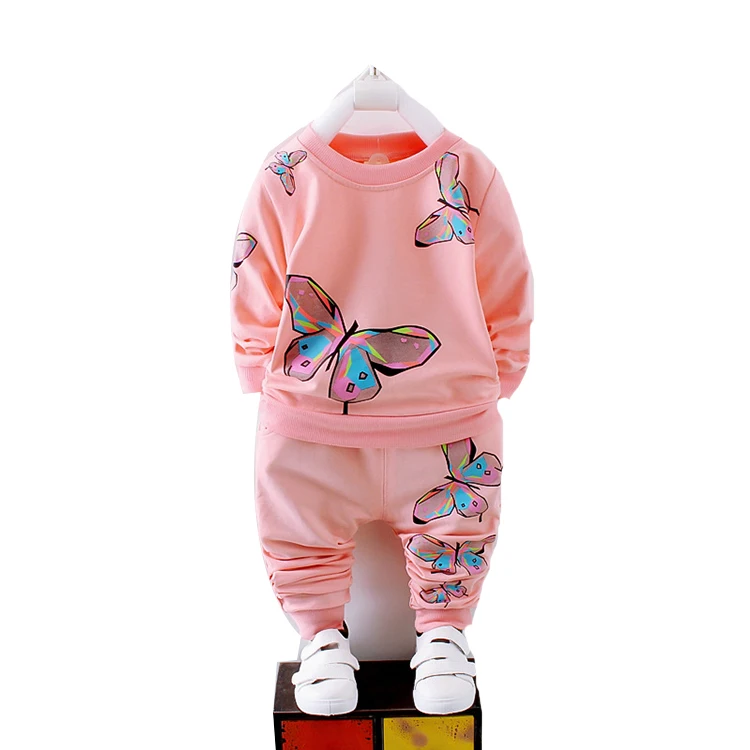 Ensemble Decontracte Pour Bebe Fille Vetements Pour Enfants De 1 A 4 Ans En Tissu Imprime Papillon Sweat Shirt Buy Combinaisons De Bebe Survetement Papillon Pour Enfants Sweat Shirt Bebe Papillon Product On Alibaba Com