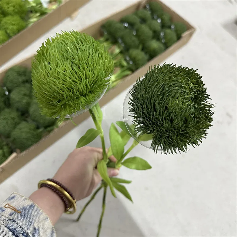 KEWEI 031 Artificial Dianthus Grass Balls - Real Touch Green