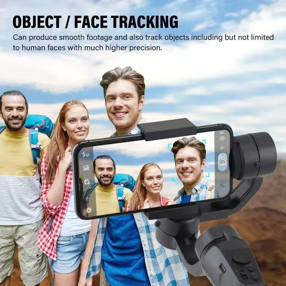 F6 Gimbal 3 Axis Cell Phone Flexible Gimbal Stabilizer Portable Handheld Gimbal Stabilizer for Smartphone
