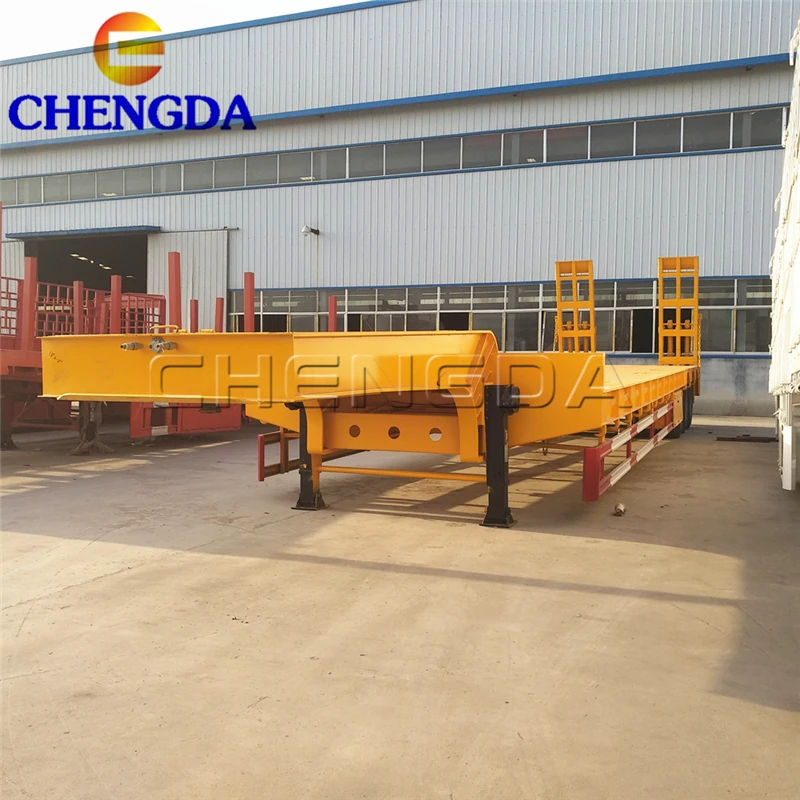 Factory Direct Price Used 3 Axles 4 Axles Low Bed Truck Trailer for Sale
