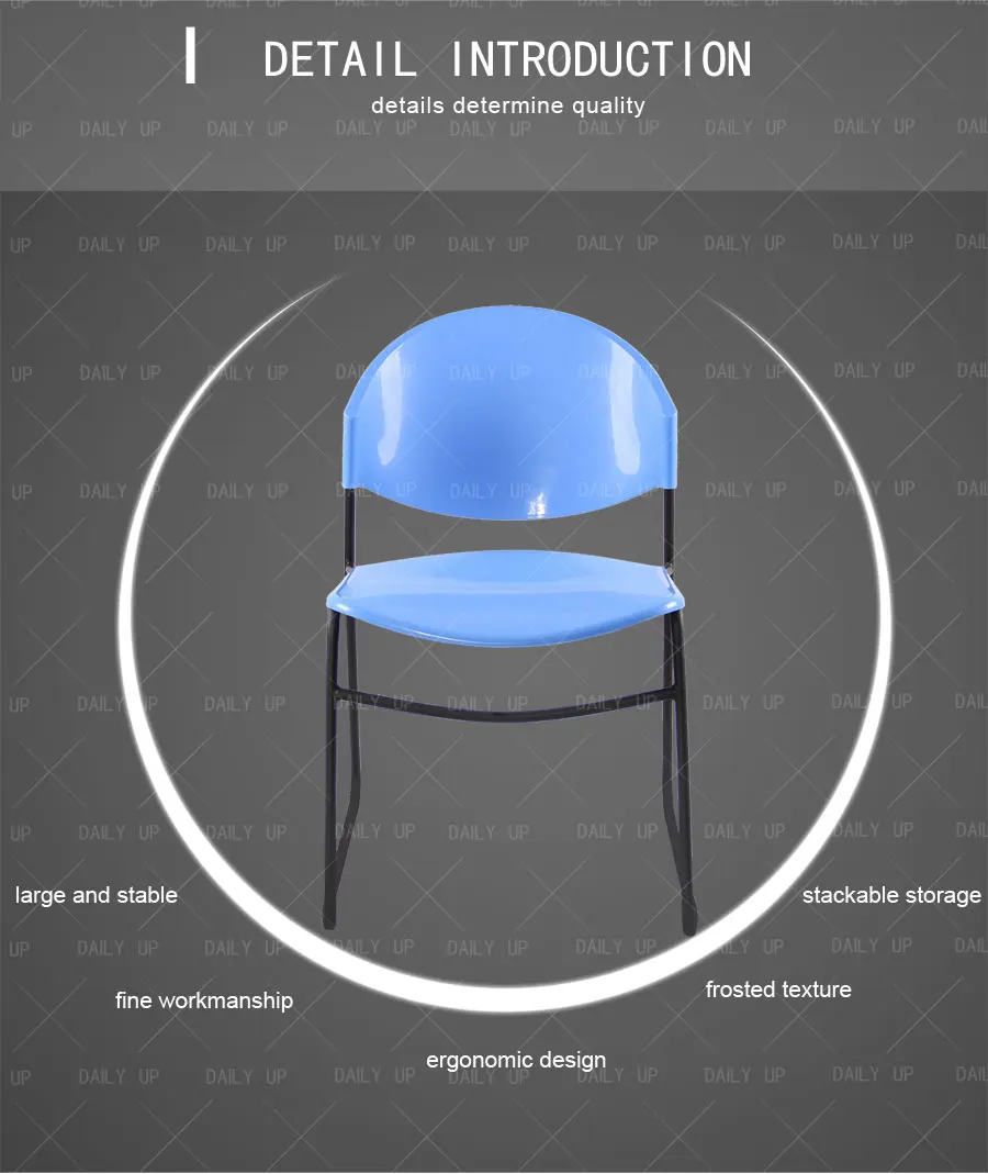 Stackable Leisure Chair metal sled frame Household Kitchen Dining Chair Ergonomic Office Chair For Meeting Conference