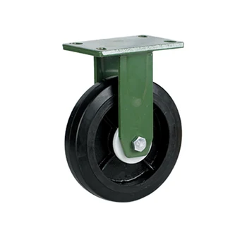 elastic rubber wheel solid silent wear-resistant wheel handcart 5 6 8 INCH industrial universal wheel casters