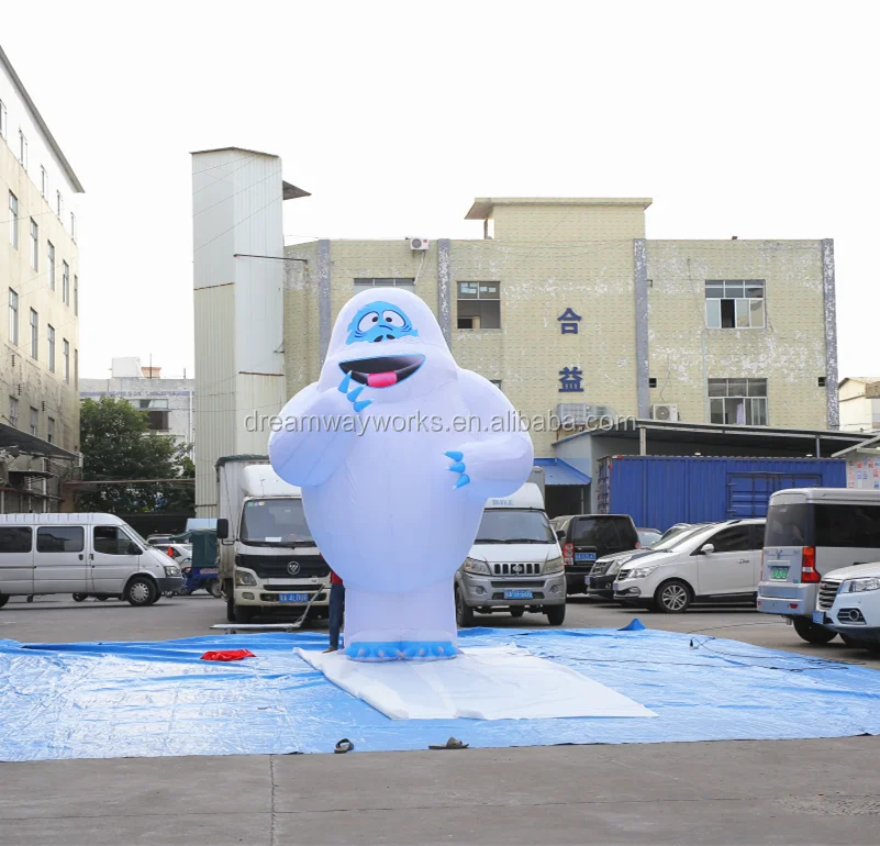 Bumble the abominable snowman inflatable, illuminated Giant inflatable snowman for advertising