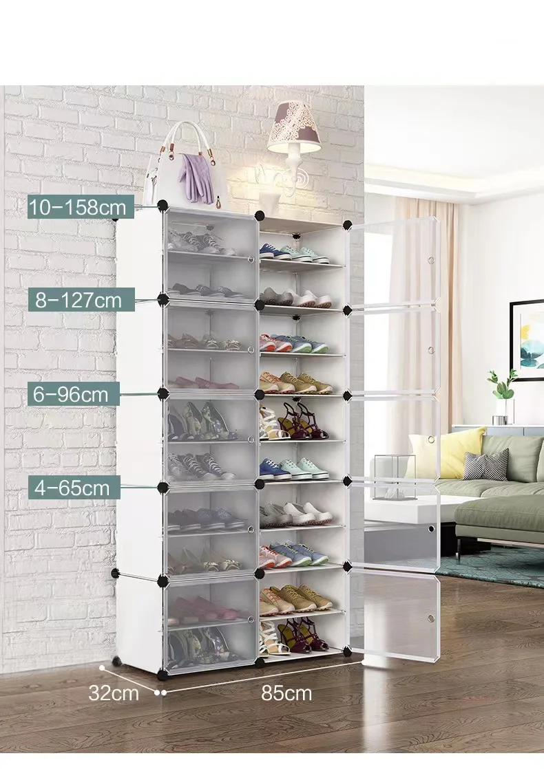 Factory Manufacture Extendable Standing Stackable Shoe Rack Cheap Amazing Plastic 10 Tier Shoe