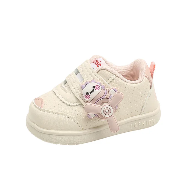 Factory Autumn newborn baby soft bottom cartoon toddler leather shoes breathable children footwear boys and girls sports shoes