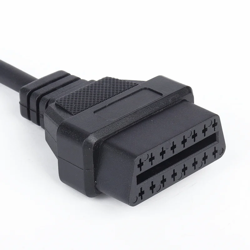 product universal 12 to 16 pin obd2 connection cable 12 pin to 16 pin obd extension cable for automobile electronic devices machines-1