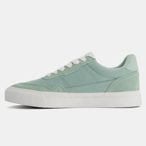 Factory Direct Women Light Green Canvas Sneakers Suede Lace up Custom Logo Casual Comfortable Anti Slippery Wholesale