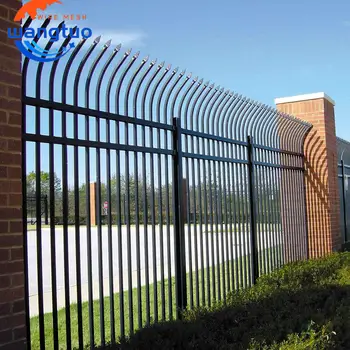 Factory Supplied Zinc Steel Garden Fence Outdoor Security Fence Panels Galvanized 3D Metal