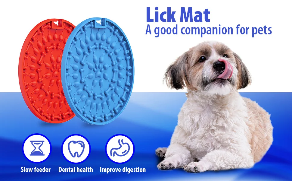 Pet Silicone Lick Mat-Dog Slow Food Lick Mat with Suction Cup and Hanging Holes details