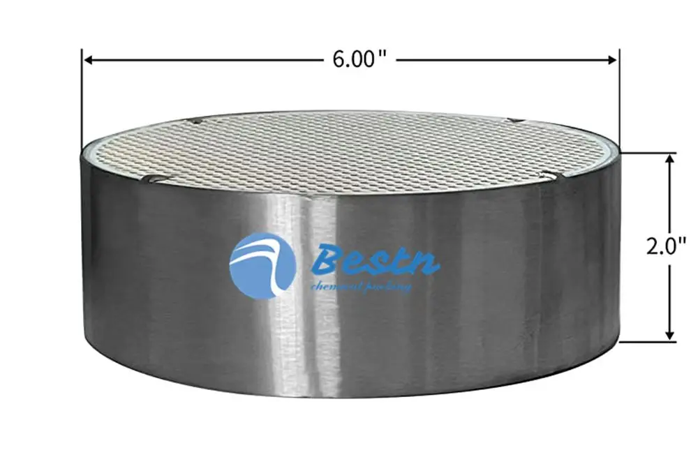 E-co Friendly 6 дюймов x 2 дюйма Круглый каталитический конвертер для дровяной плиты шестигранный сотовый керамический с металлической оболочкой