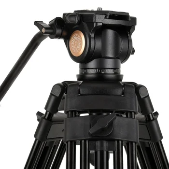 Q880  Aluminum Alloy Professional Photography Stand SLR Tripod Heavy Duty Tripod with  Panoramic Fluid Damping Head Video Tripod detail image