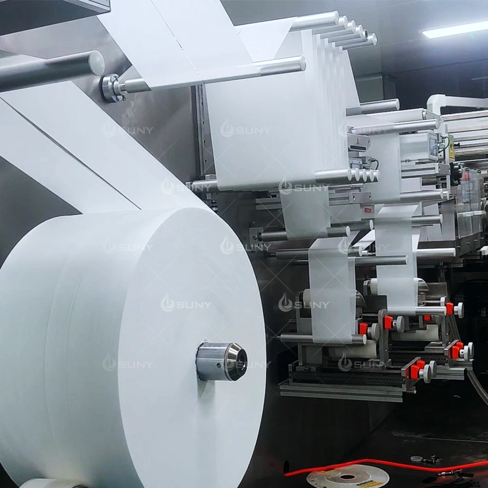 Full Automatic New Design 8Pcs Per Pack Wet Toilet Paper Making and Packaging Machine