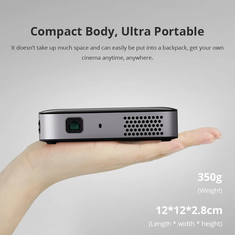 Hotack D061 Portable Smart Mini Projector with 4K Resolution