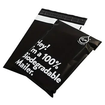 Compostable Mailing Mail Bag Biodegrad black Polymailers Cornstarch Biodegradable Poly Mailers Compostable Mailer Bags