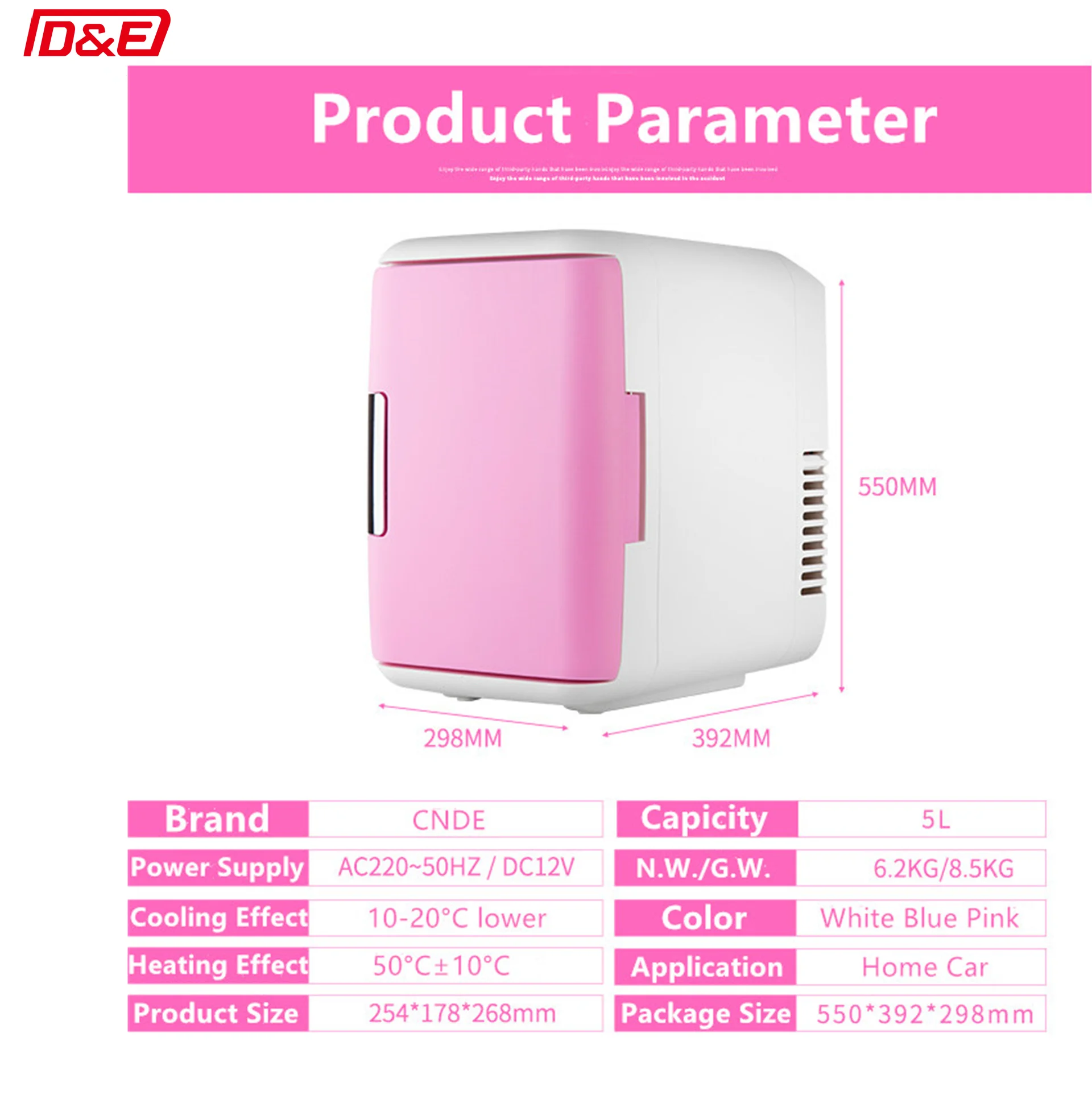 5L Fresh Keeping Box Mini Fridge Portable Custom Makeup Cosmetic Refrigerator Travel Fridge Beer Beverage Coolerfor Car Home