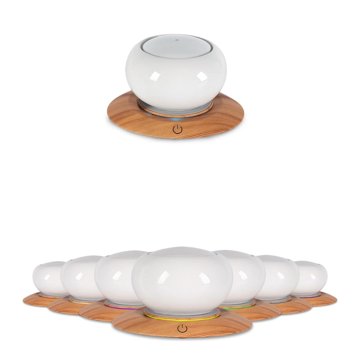 Home Humidifier 300ml Ceramic Wireless Smart Speaker App Control Aroma Essential Oil Diffuser Original Factory