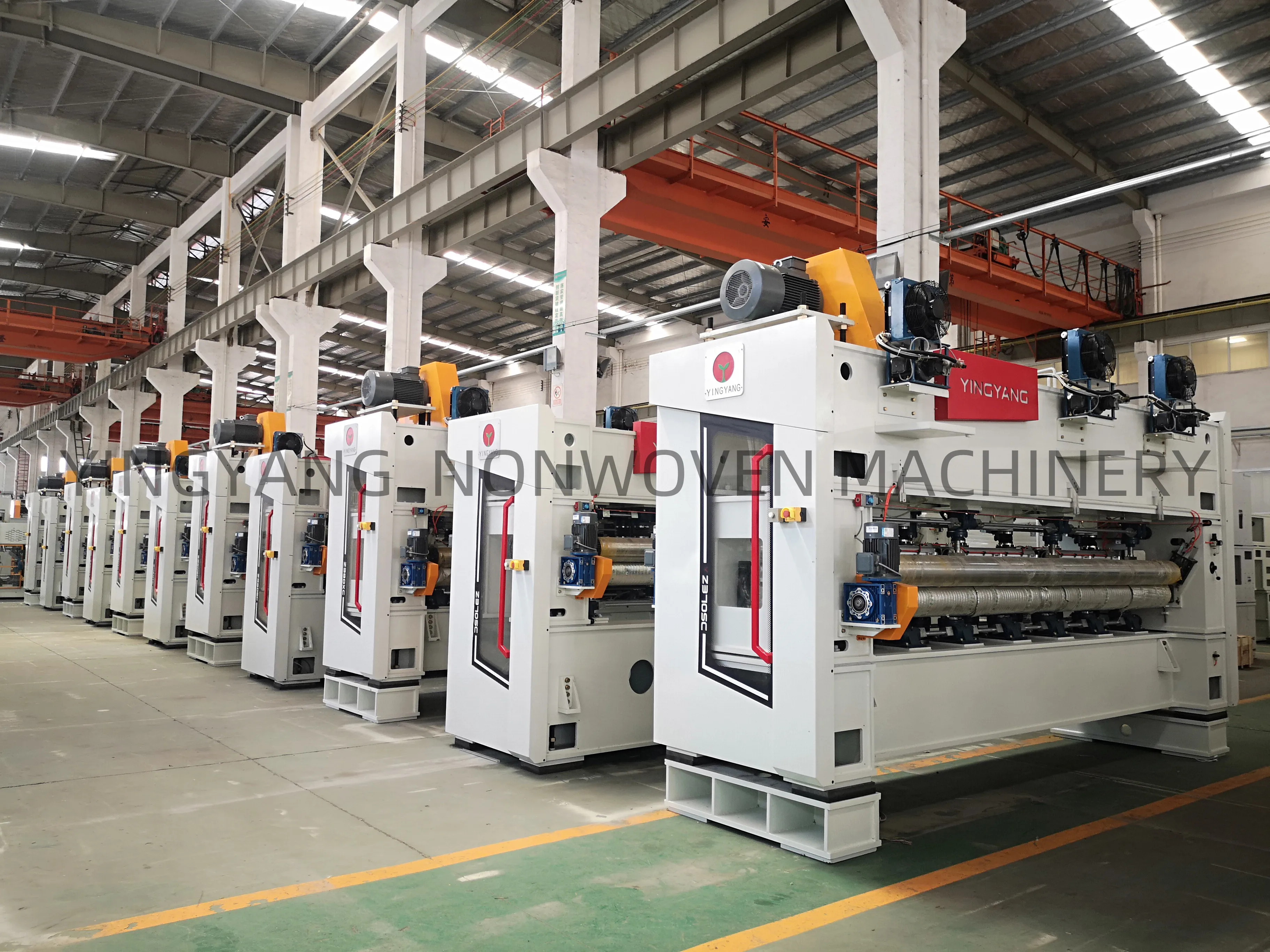 YINGYANG New Automatic High Capacity Synthetic Leather Substrate Nonwoven Fabric Production Line for Manufacturing Plant