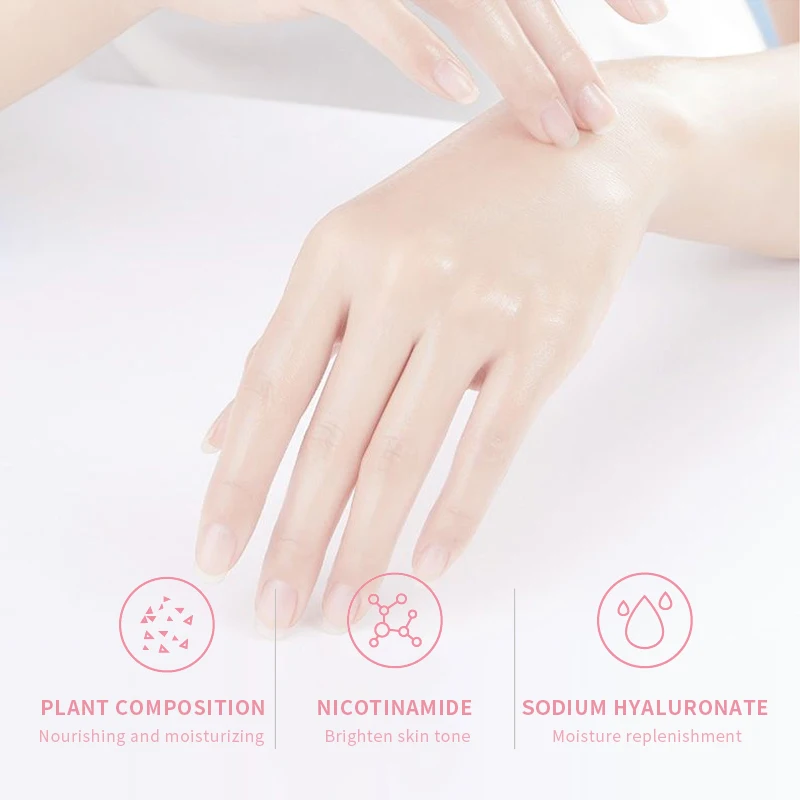 Прямая продажа с завода, Высококачественная натуральная увлажняющая отбеливающая маска для рук для сухих рук