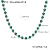 TXP138 - Collar de acero con zircón verde