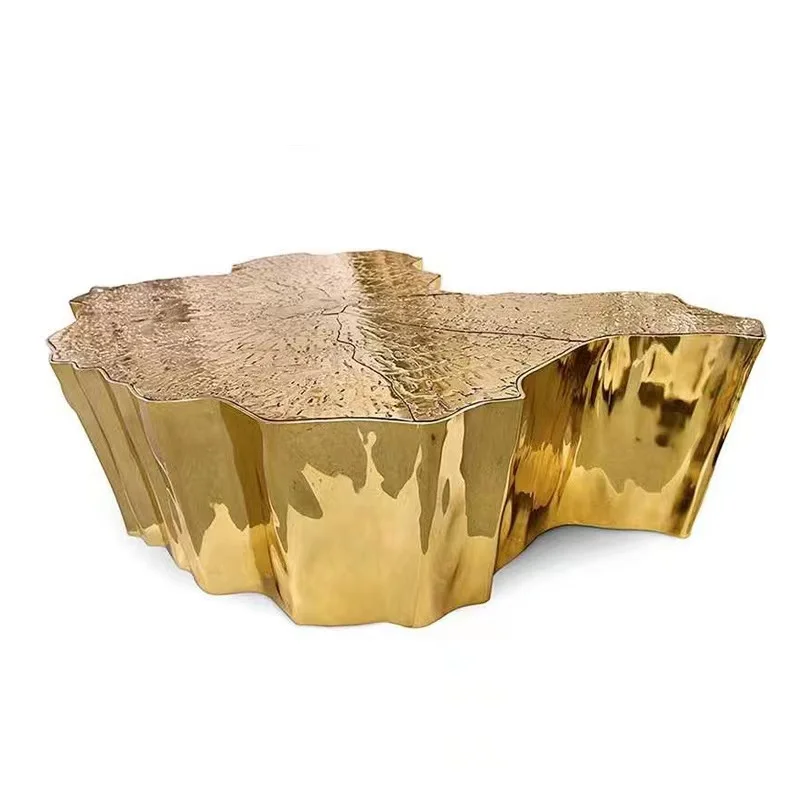 Light Luxury Gold Console Table  Coffee Table Steelconsole Table Gold Living Room Hotel Club Opposite Sex Luxury Gold