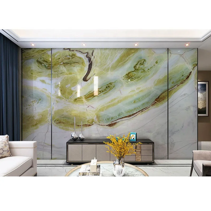 ライトラグジュアリースタイル装飾向け中国産明石ジャデタイル（エメラルドグリーン大理石）