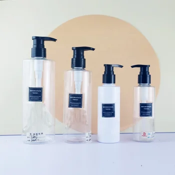 Premium 180ml 400ml 600ml High-Grade Hotel Plastic Emulsion Shampoo Bottle Empty PET with Pump Sprayer Lotions Use Wholesale