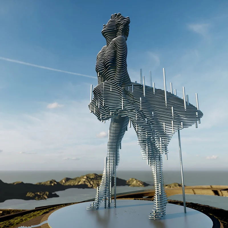 アート・デザイン・音楽 CONTEMPORARY SCULPTURE PROJECTS IN Beautiful large outdoor art light sculpture parametric DZ-644