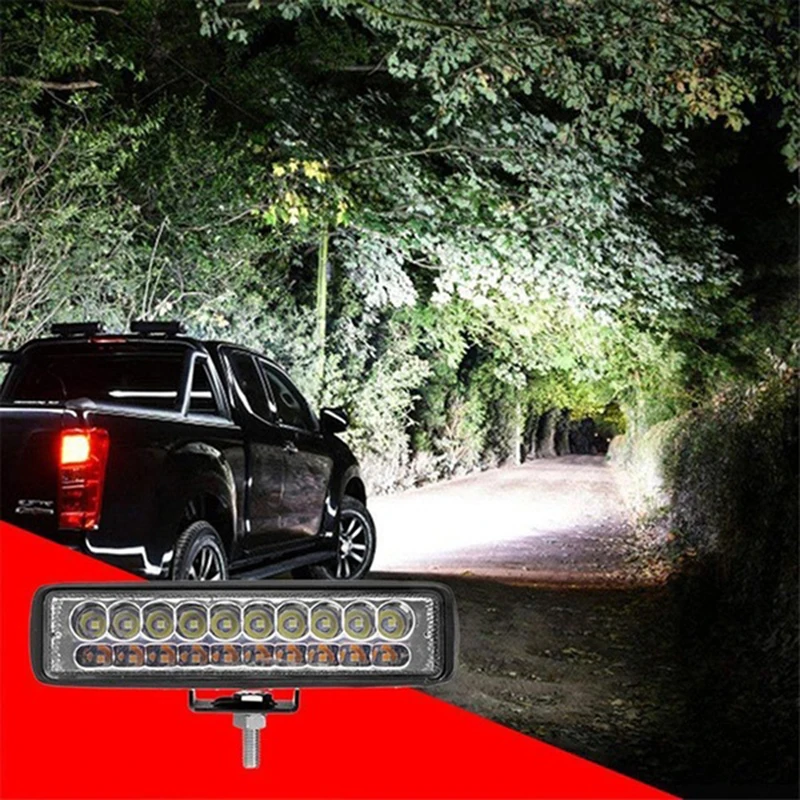 6 Inch 60W LED Work Light Bar – Flood Beam Offroad Fog Lamp For SUV Truck 4WD 12/24V