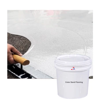 New Trend Eco-Friendly Self-Leveling Epoxy PU Floor Coating Colored Sand Paint Innovative Self-Leveling Sand Epoxy for Stylish