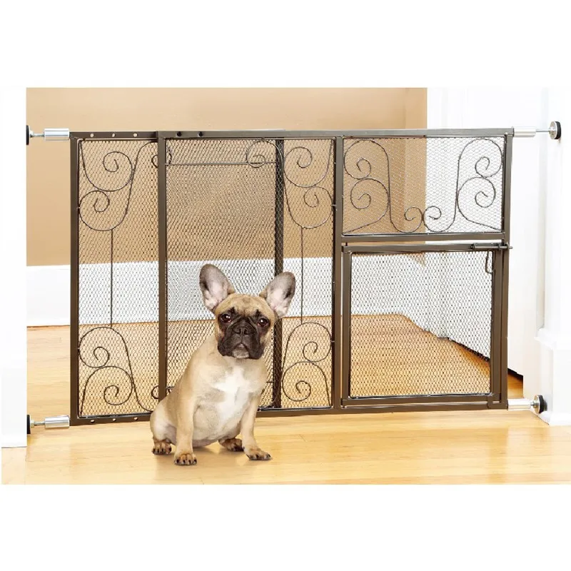 adjustable pet gate with door